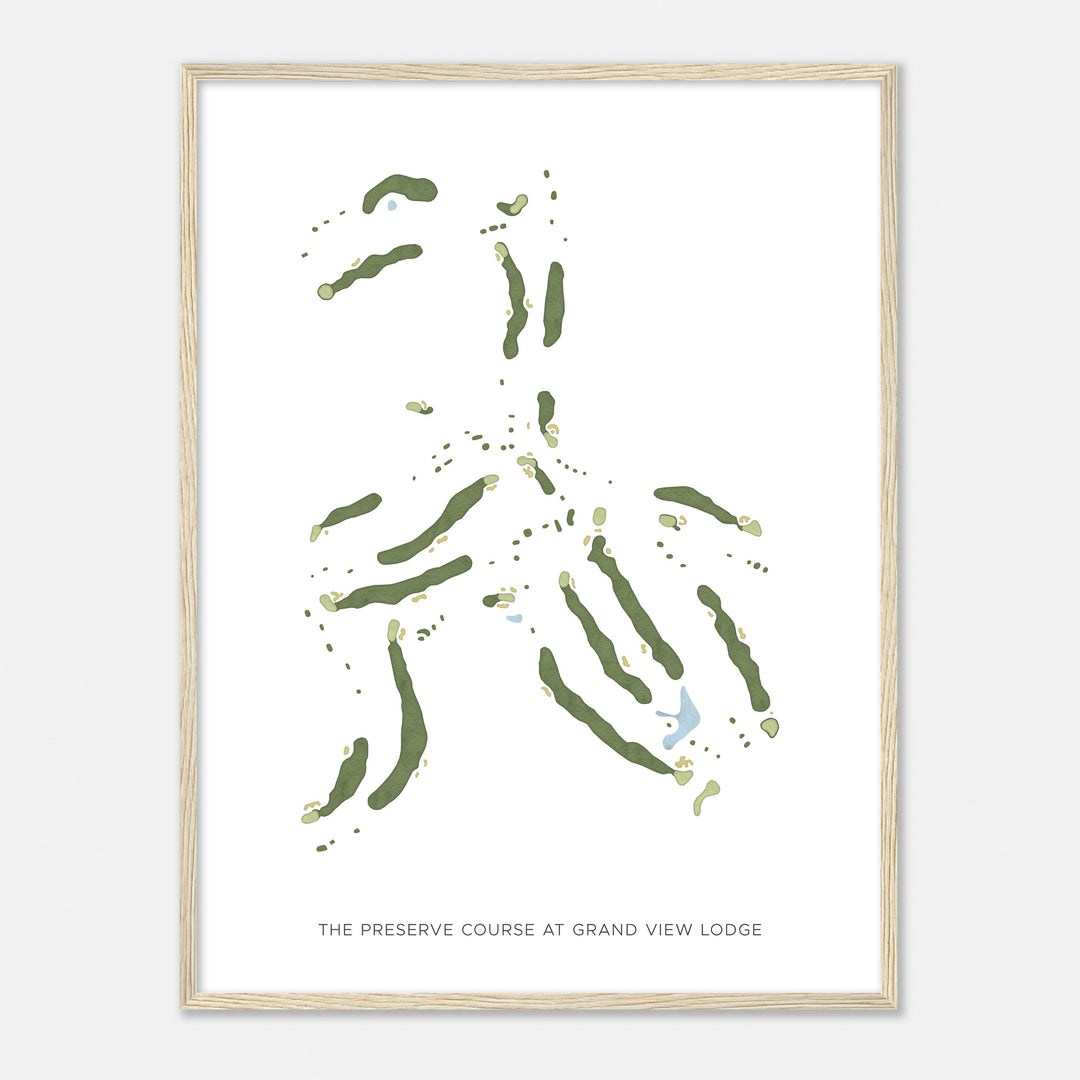 Print of The Preserve Course At Grand View Lodge Modern Map