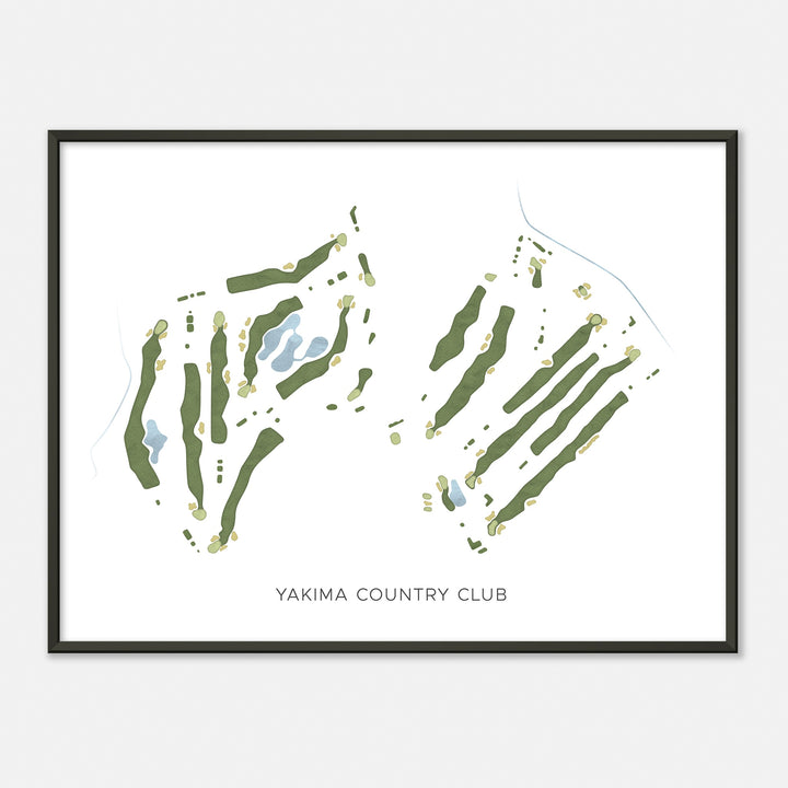 Print of Yakima Country Club Modern Map