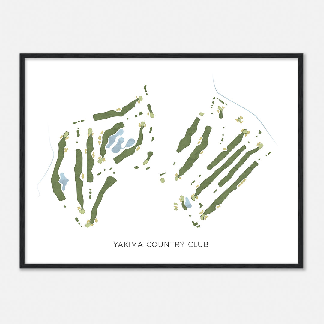 Print of Yakima Country Club Modern Map