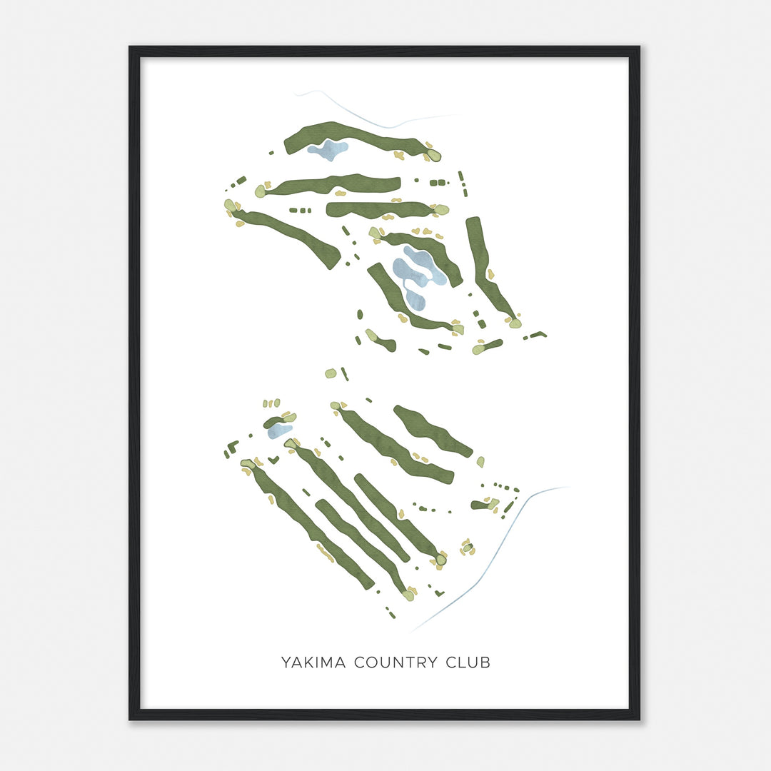 Print of Yakima Country Club Modern Map