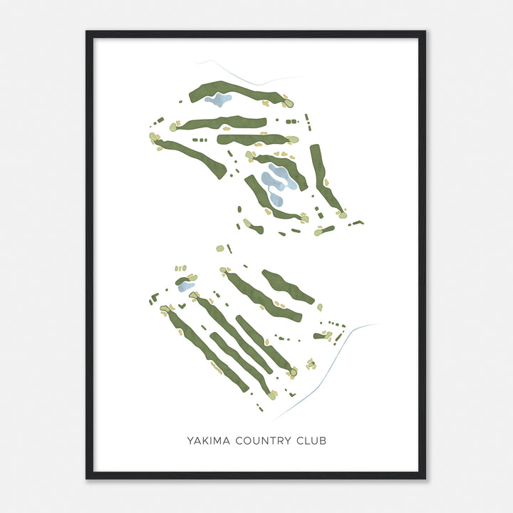 Print of Yakima Country Club Modern Map