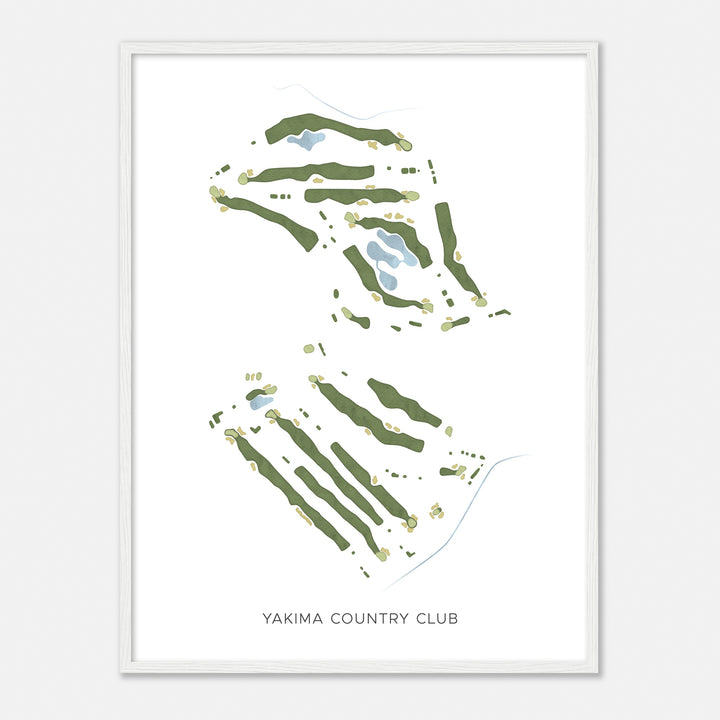 Print of Yakima Country Club Modern Map