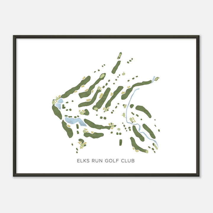 Print of Elks Run Golf Club Modern Map