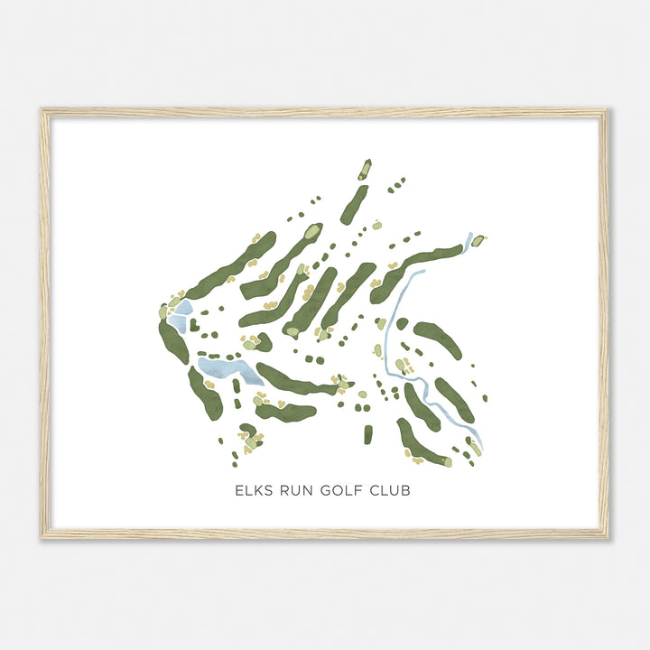 Print of Elks Run Golf Club Modern Map