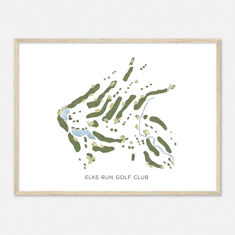 Print of Elks Run Golf Club Modern Map