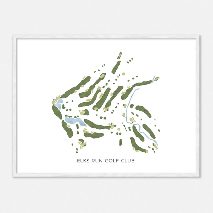 Print of Elks Run Golf Club Modern Map