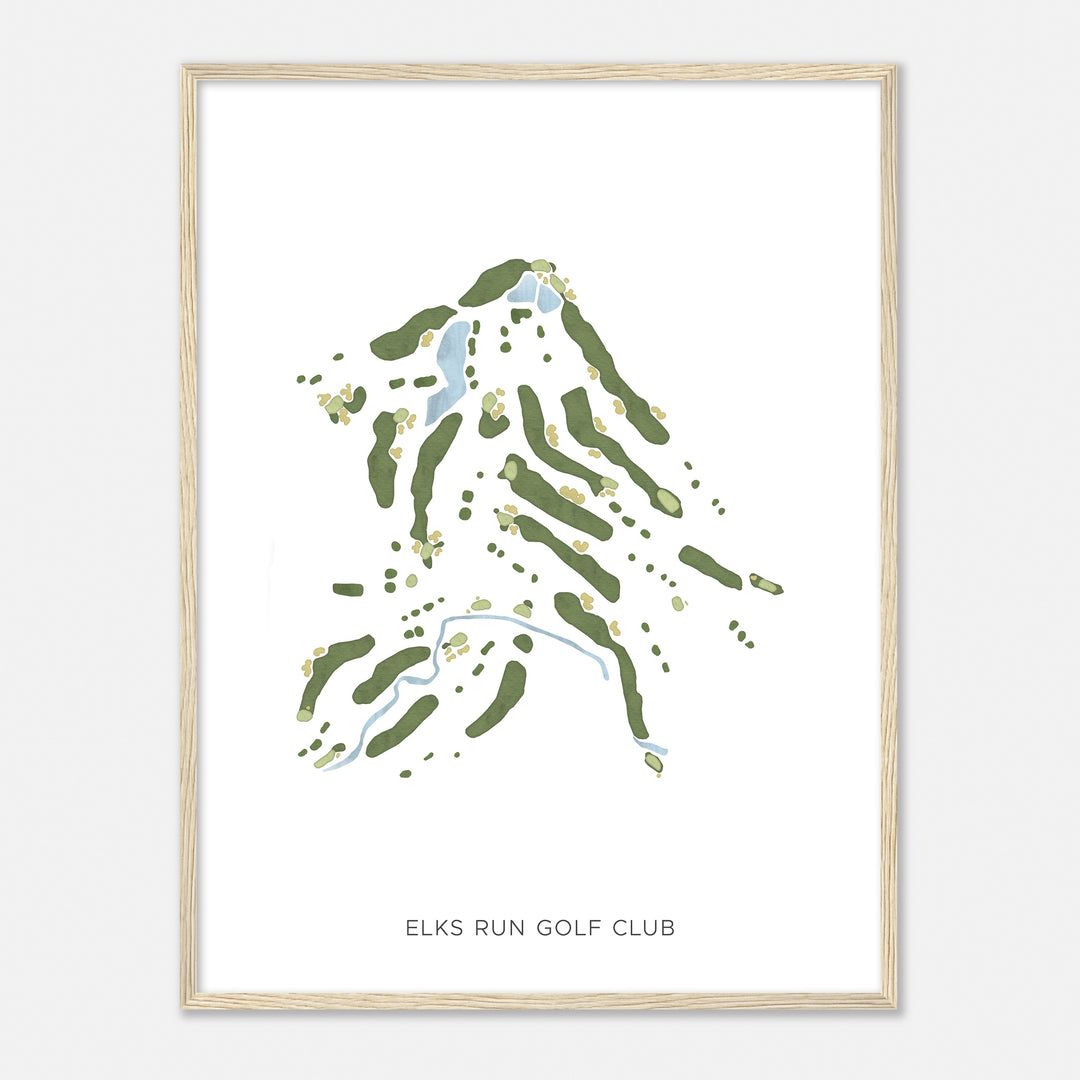 Print of Elks Run Golf Club Modern Map