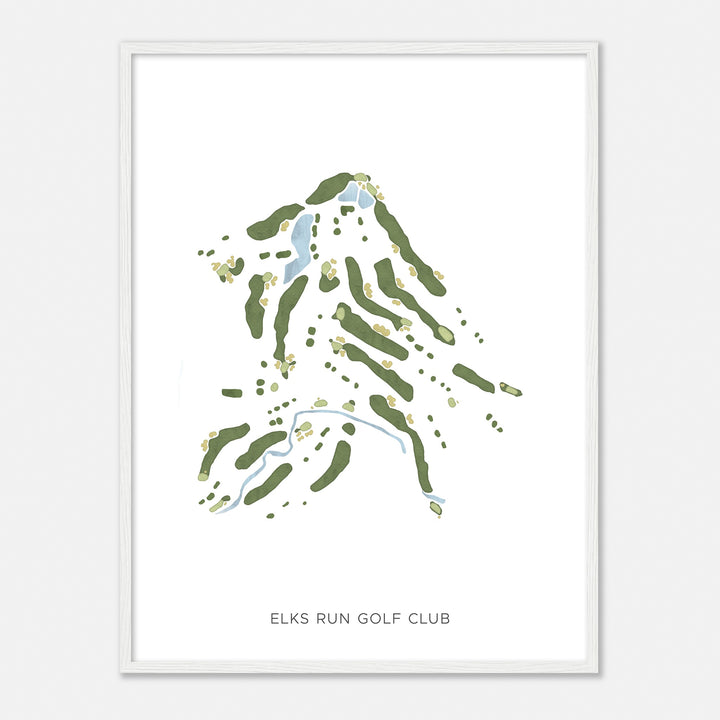 Print of Elks Run Golf Club Modern Map