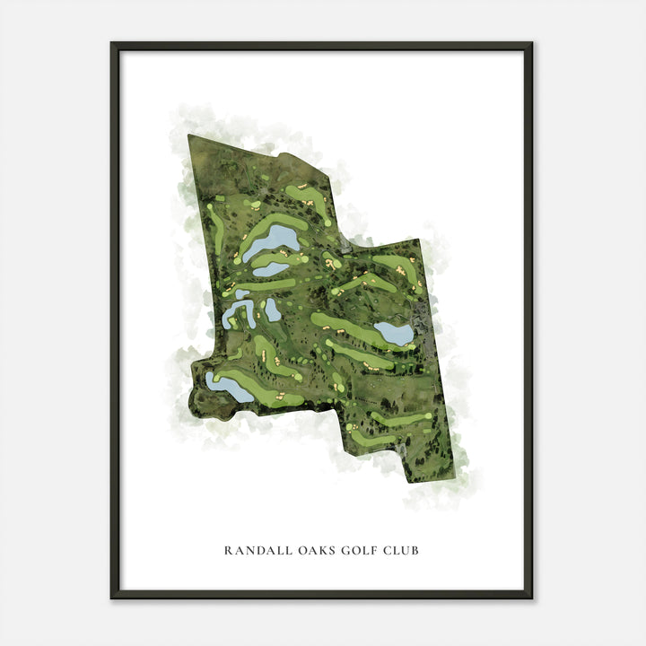 Print of Randall Oaks Golf Club Classic Map