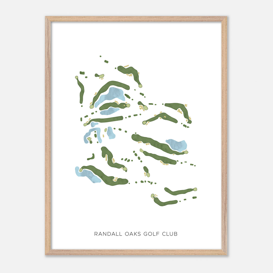 Print of Randall Oaks Golf Club Modern Map