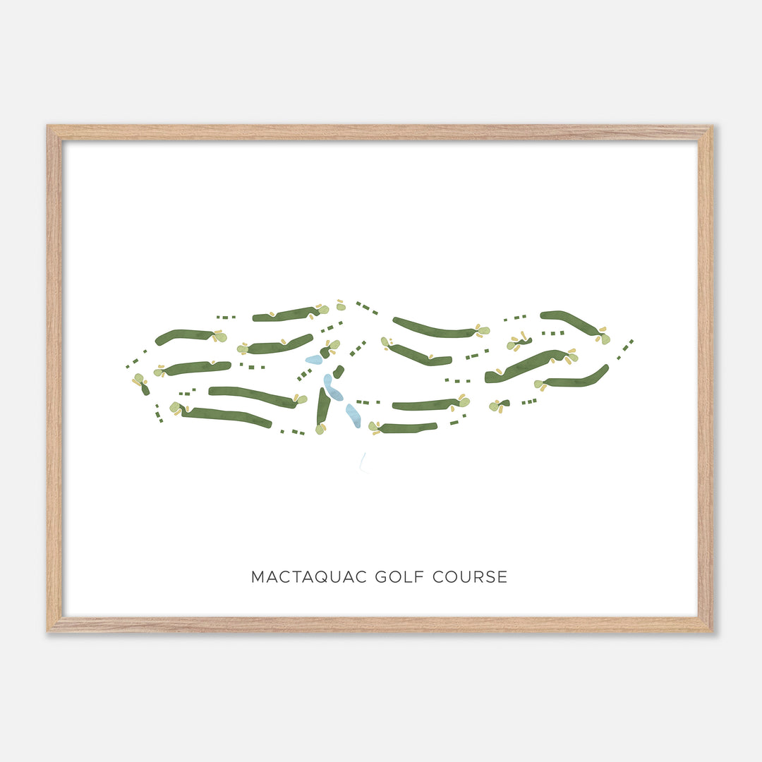 Print of Mactaquac Golf Course Modern Map