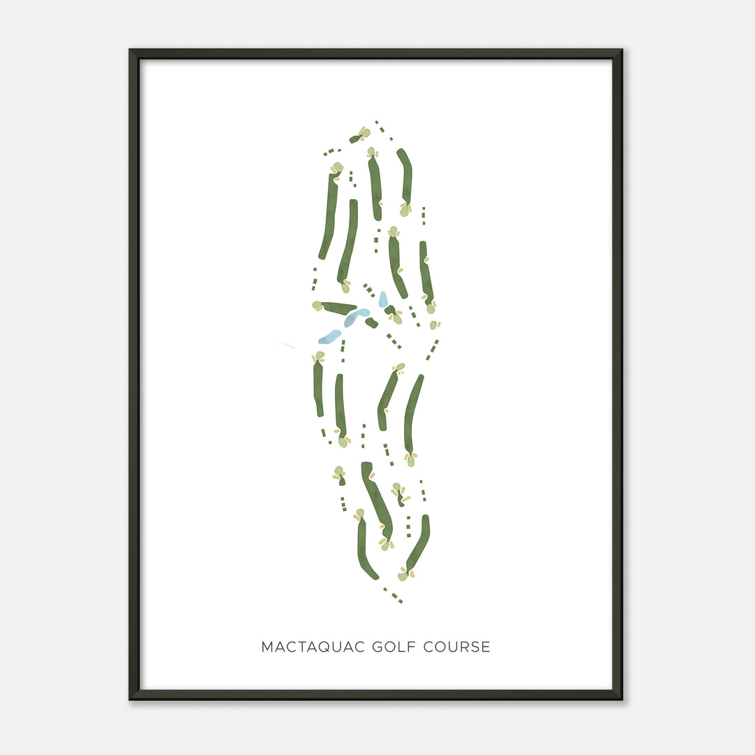 Print of Mactaquac Golf Course Modern Map