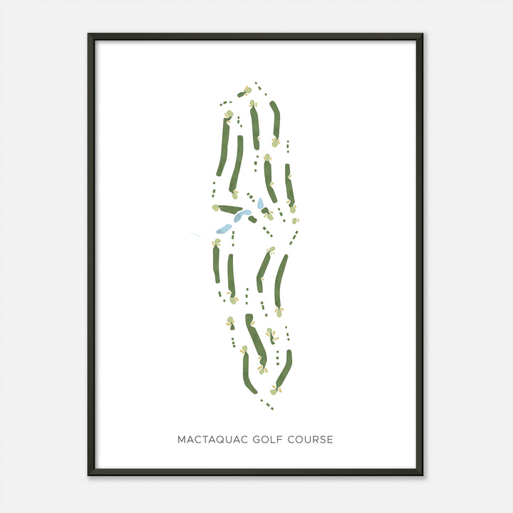 Print of Mactaquac Golf Course Modern Map
