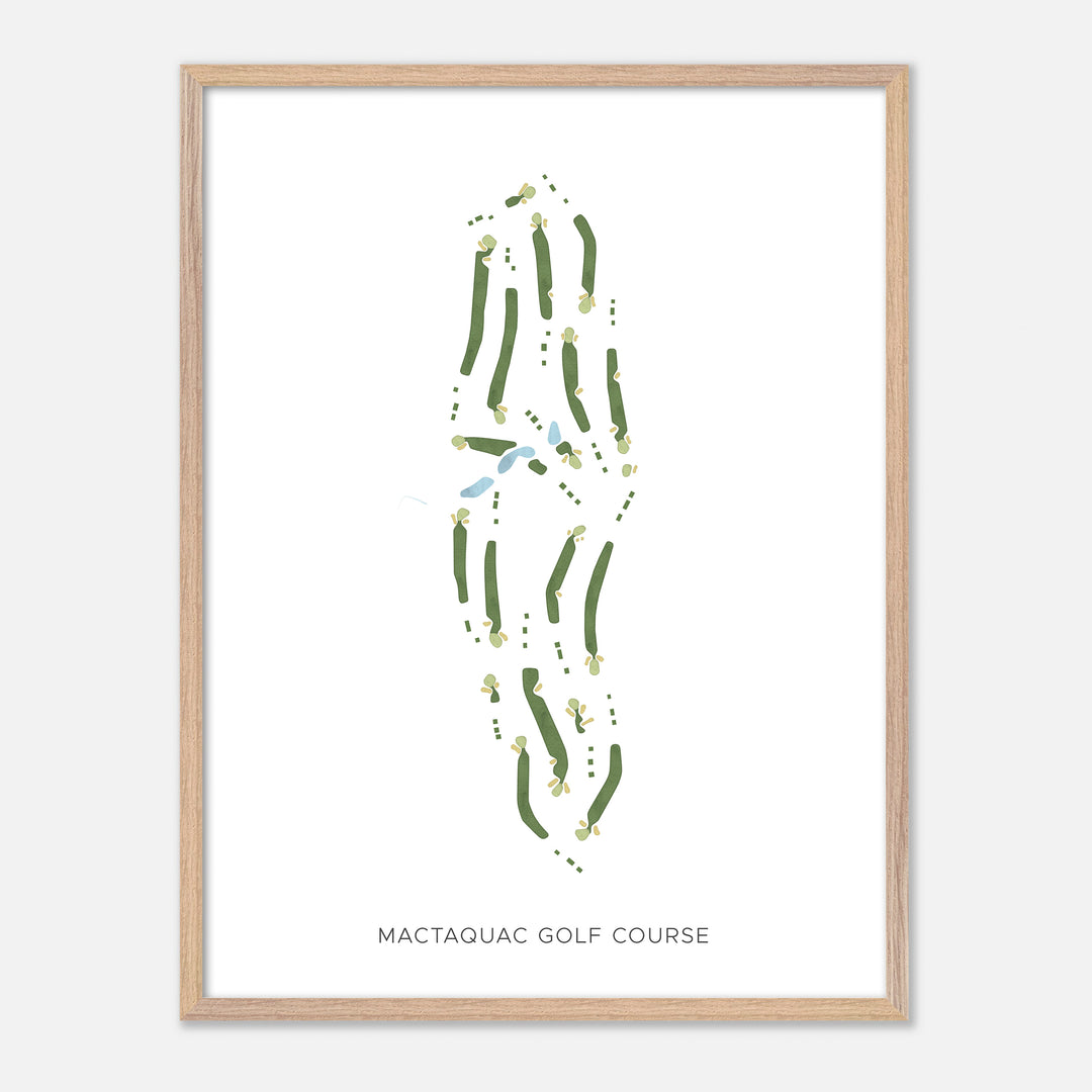 Print of Mactaquac Golf Course Modern Map