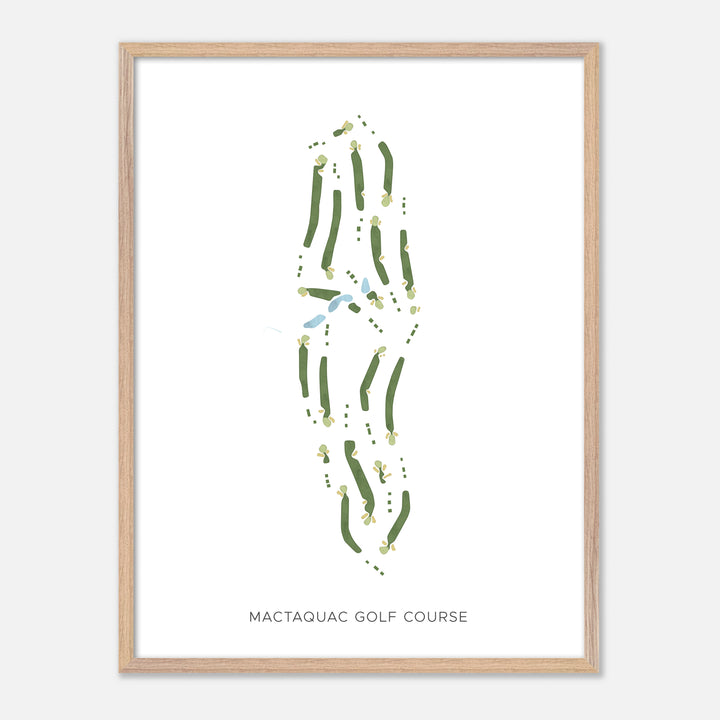 Print of Mactaquac Golf Course Modern Map