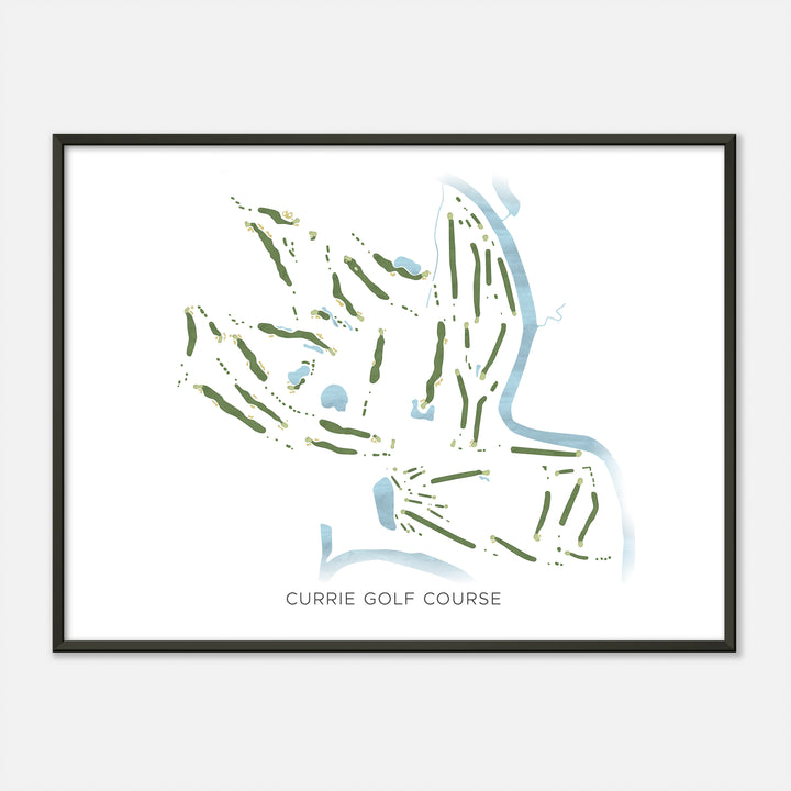 Print of Currie Golf Course Modern Map
