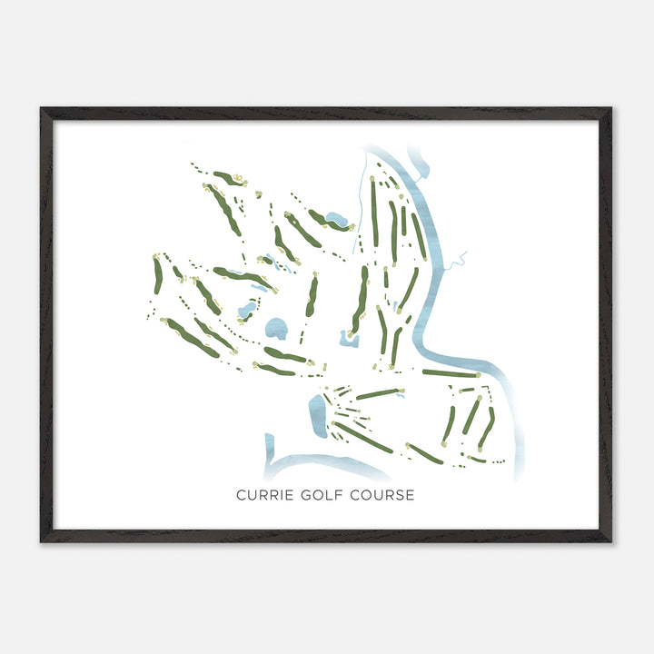 Print of Currie Golf Course Modern Map
