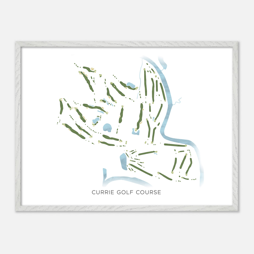 Print of Currie Golf Course Modern Map