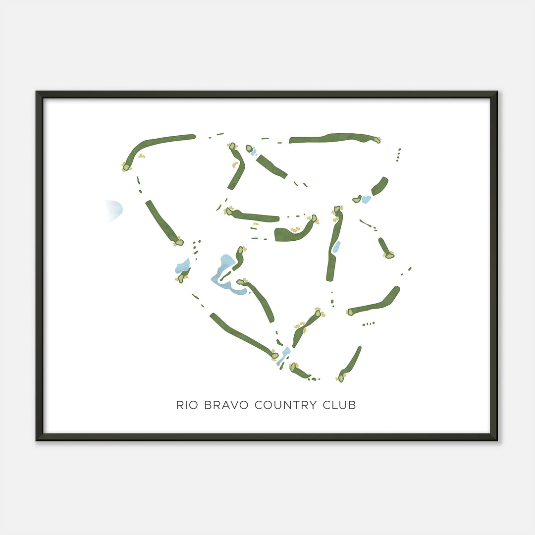 Print of Rio Bravo Country Club Modern Map