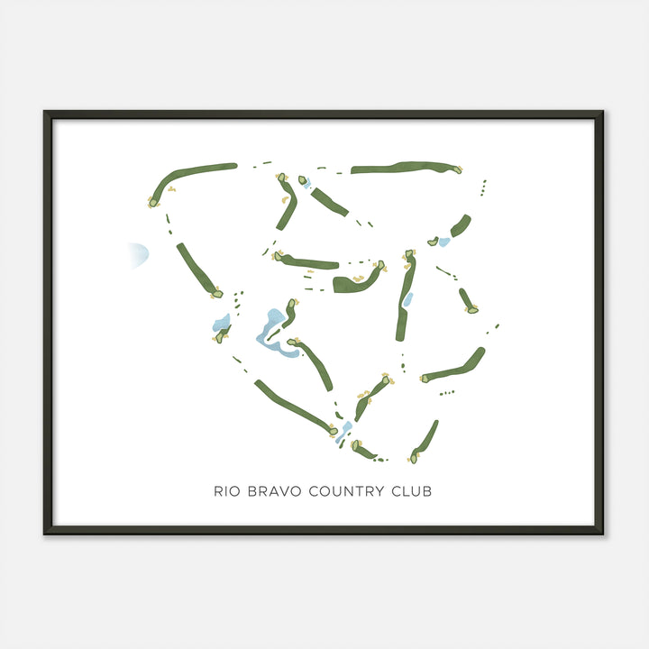 Print of Rio Bravo Country Club Modern Map