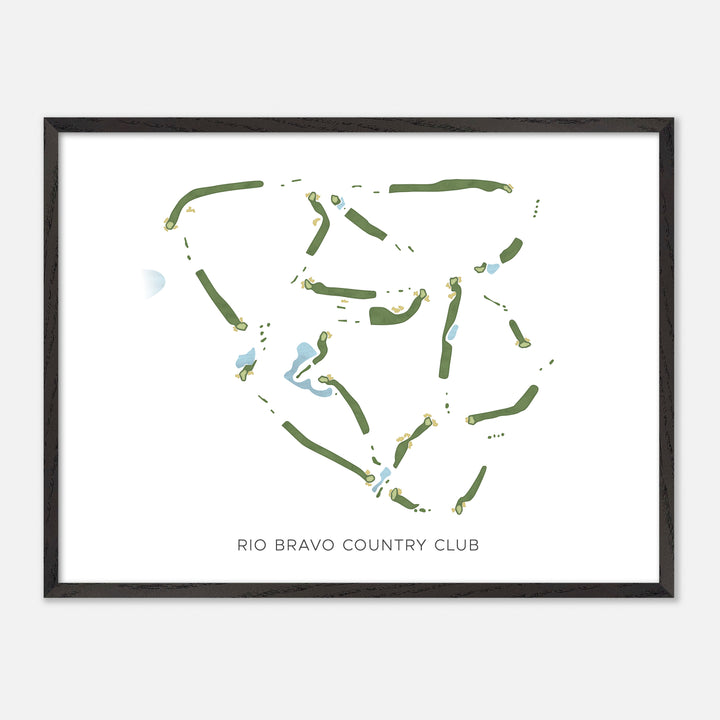 Print of Rio Bravo Country Club Modern Map