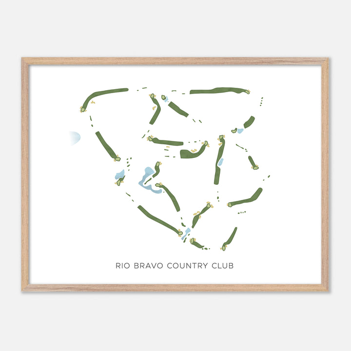 Print of Rio Bravo Country Club Modern Map