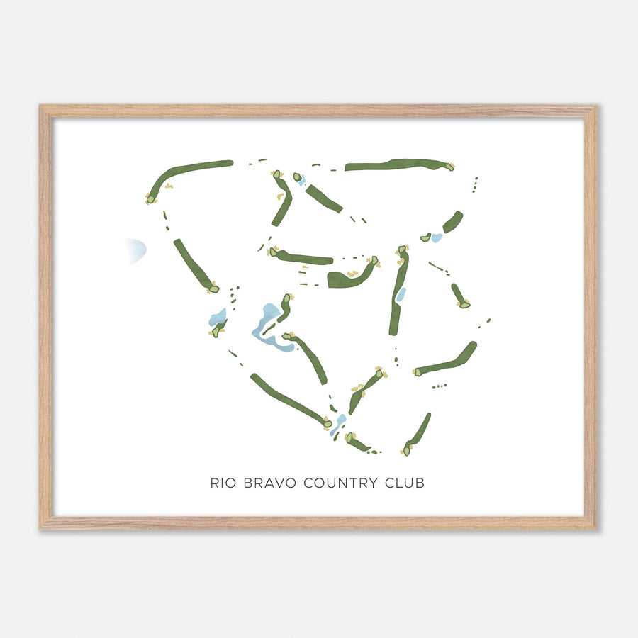 Print of Rio Bravo Country Club Modern Map
