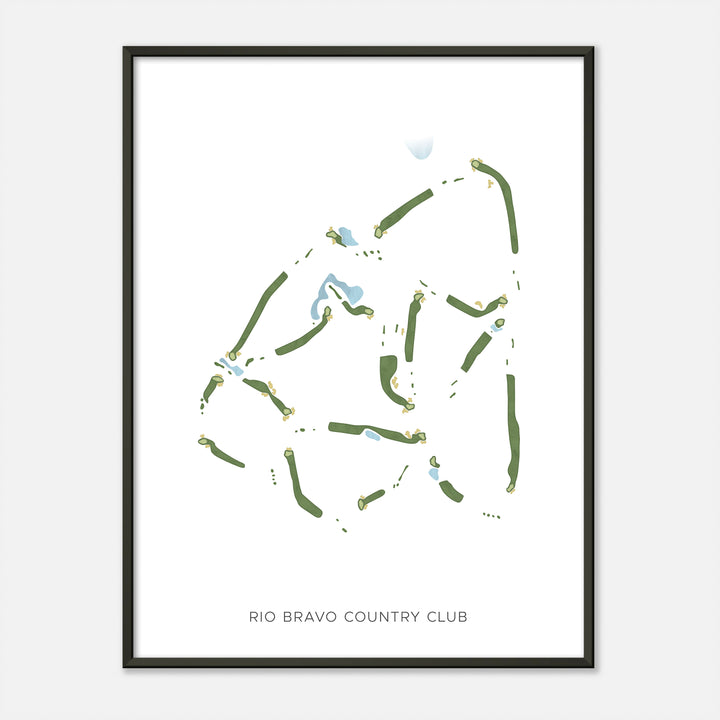 Print of Rio Bravo Country Club Modern Map