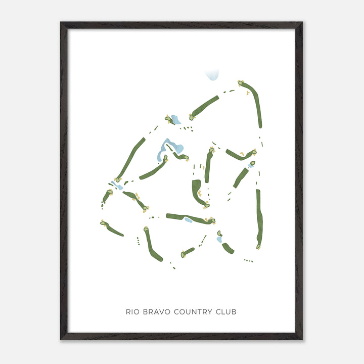 Print of Rio Bravo Country Club Modern Map