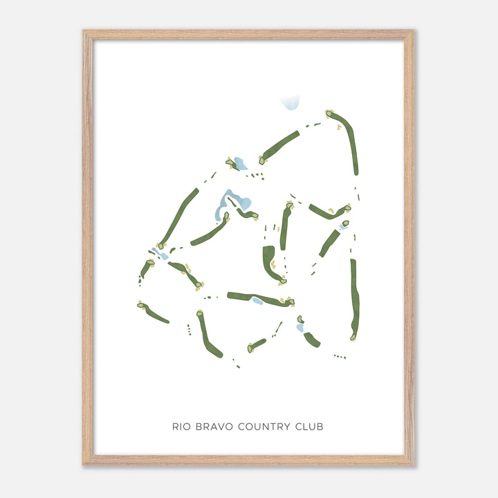Print of Rio Bravo Country Club Modern Map