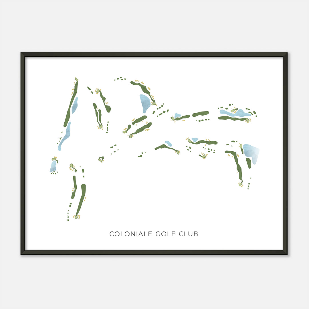 Print of Coloniale Golf Club Modern Map