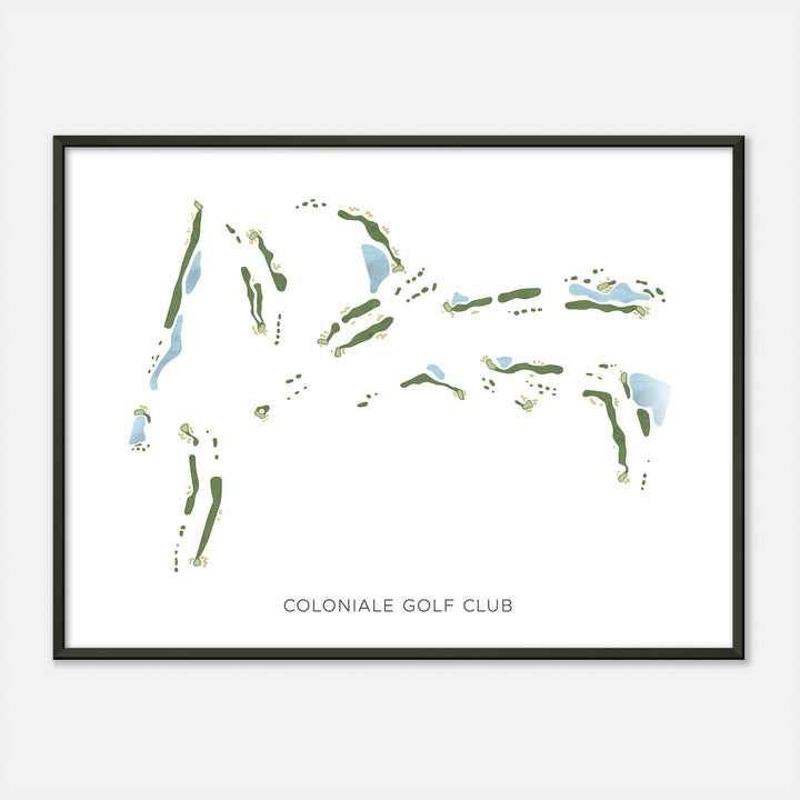 Print of Coloniale Golf Club Modern Map
