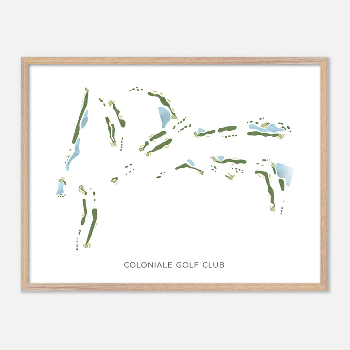 Print of Coloniale Golf Club Modern Map