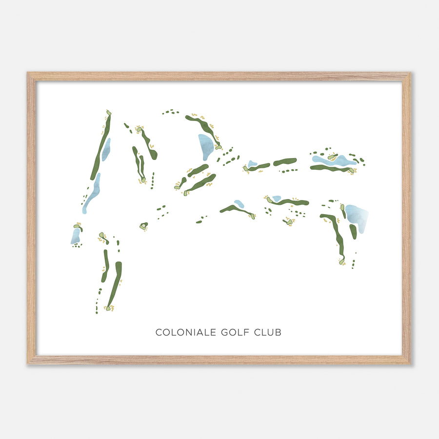 Print of Coloniale Golf Club Modern Map