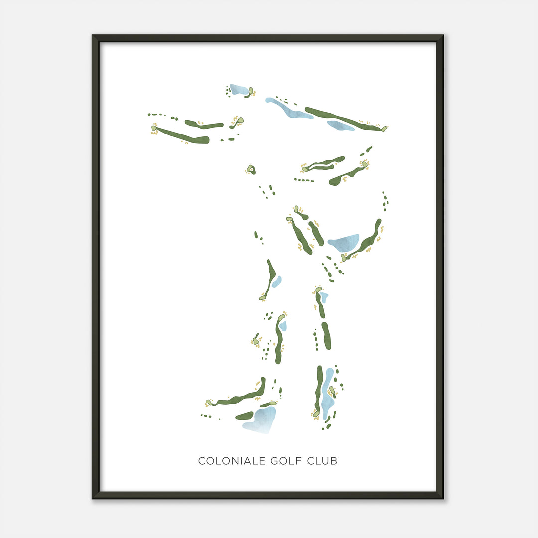 Print of Coloniale Golf Club Modern Map