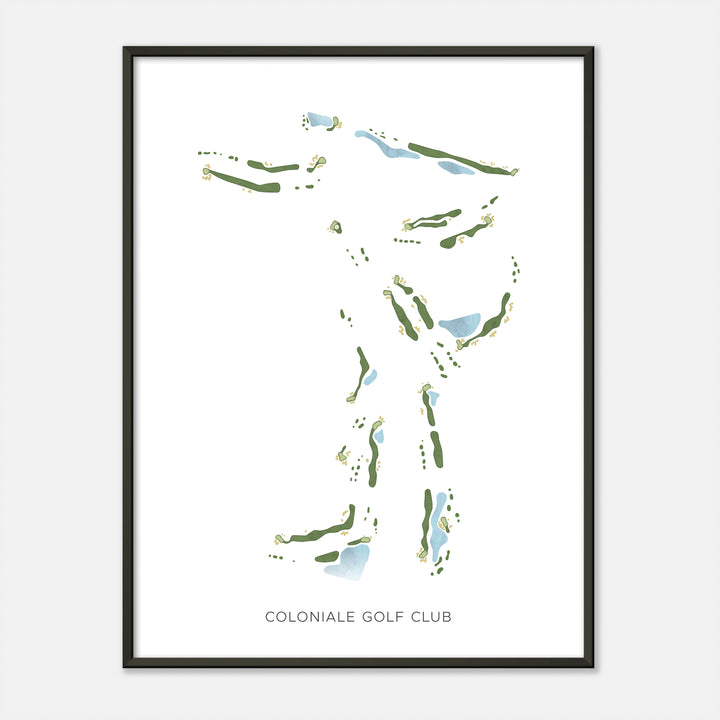 Print of Coloniale Golf Club Modern Map