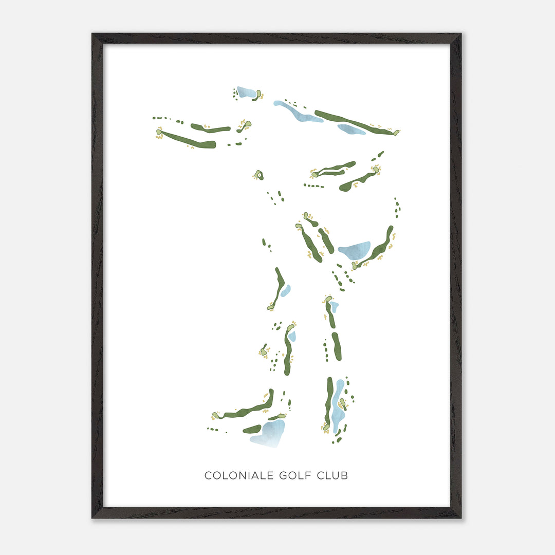 Print of Coloniale Golf Club Modern Map