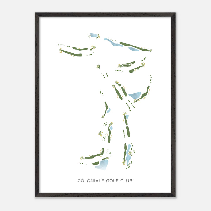 Print of Coloniale Golf Club Modern Map