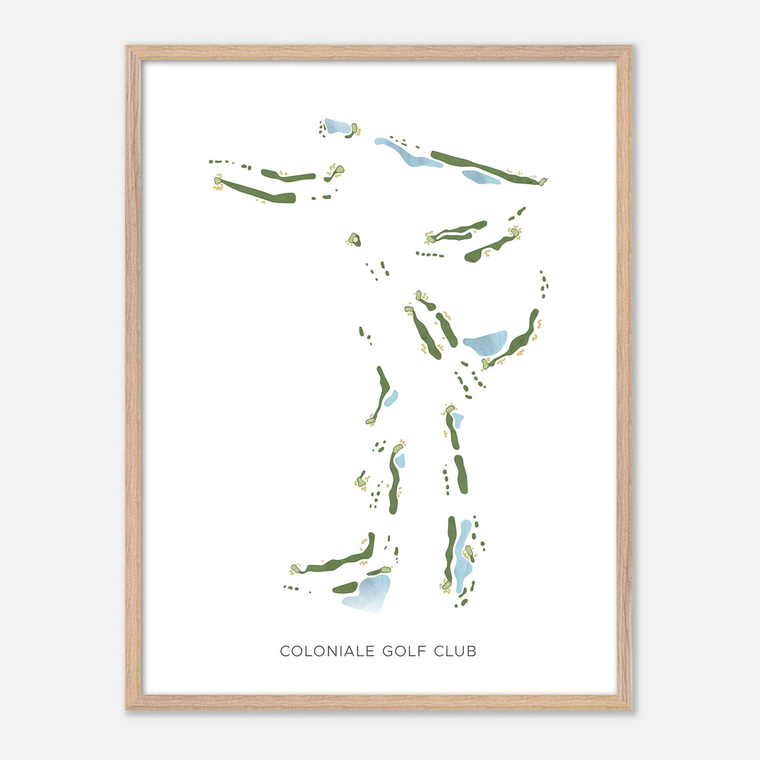 Print of Coloniale Golf Club Modern Map