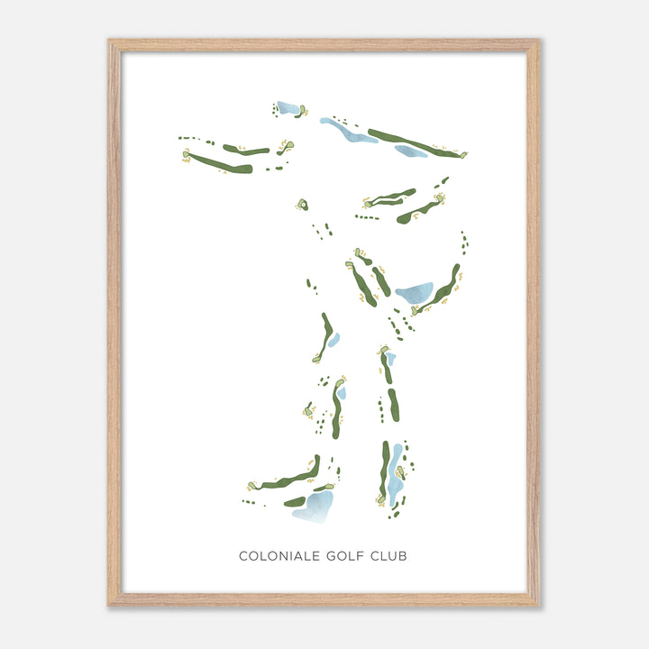 Print of Coloniale Golf Club Modern Map