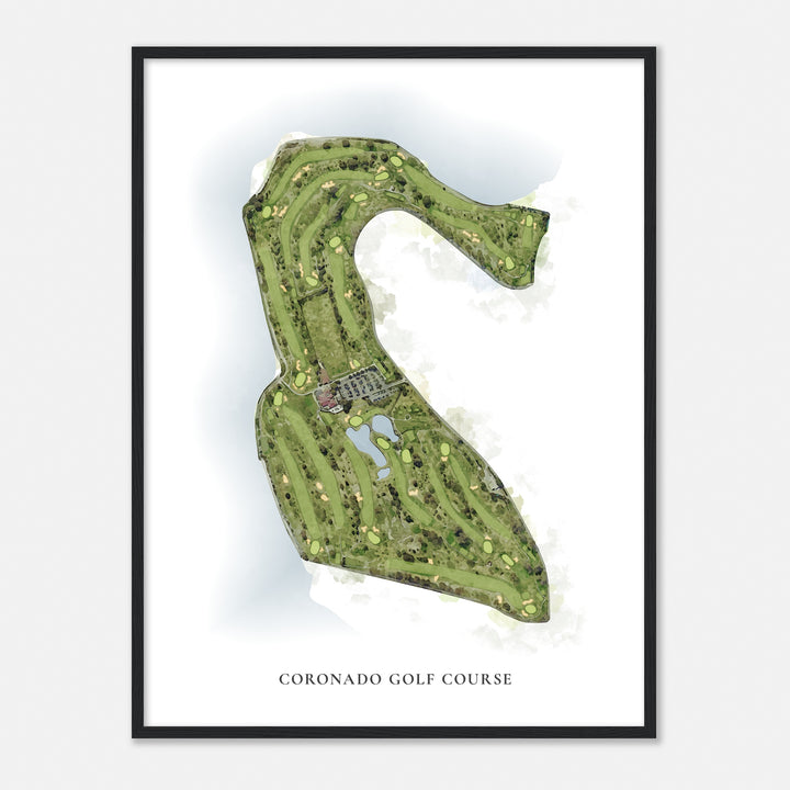 Print of Coronado Golf Course Classic Map