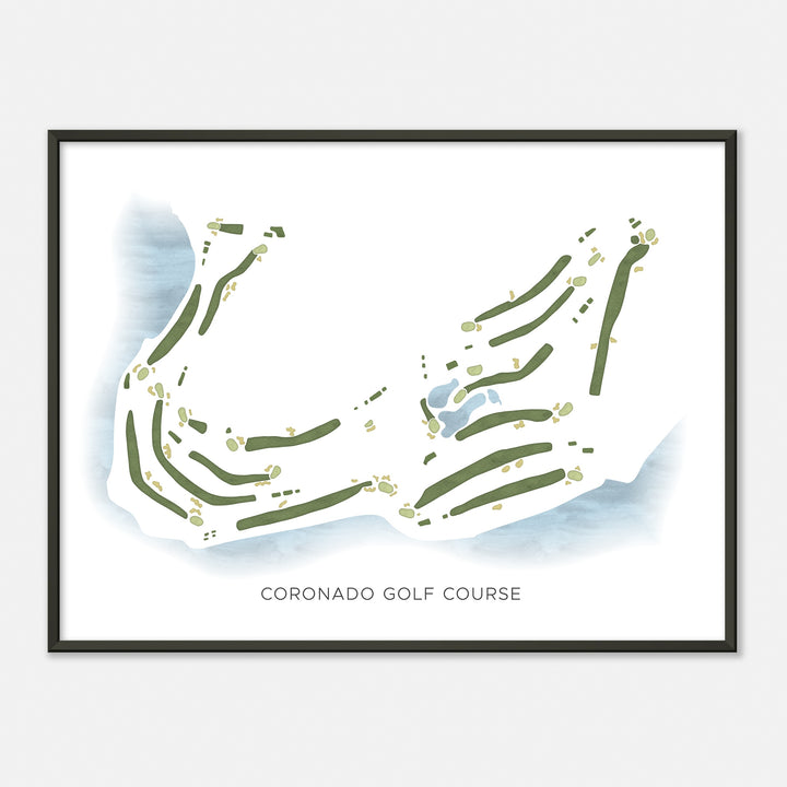 Print of Coronado Golf Course Modern Map