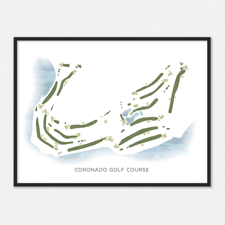 Print of Coronado Golf Course Modern Map