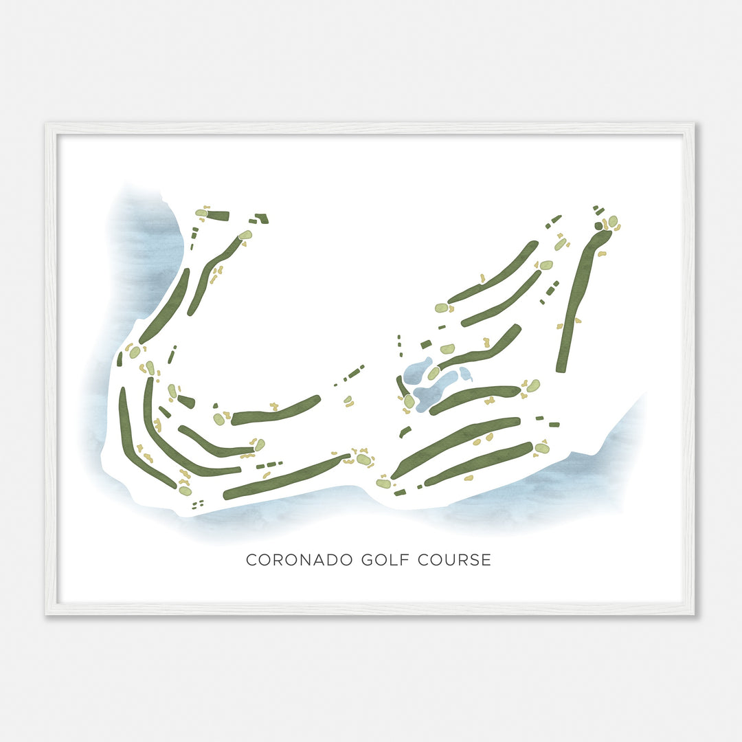 Print of Coronado Golf Course Modern Map