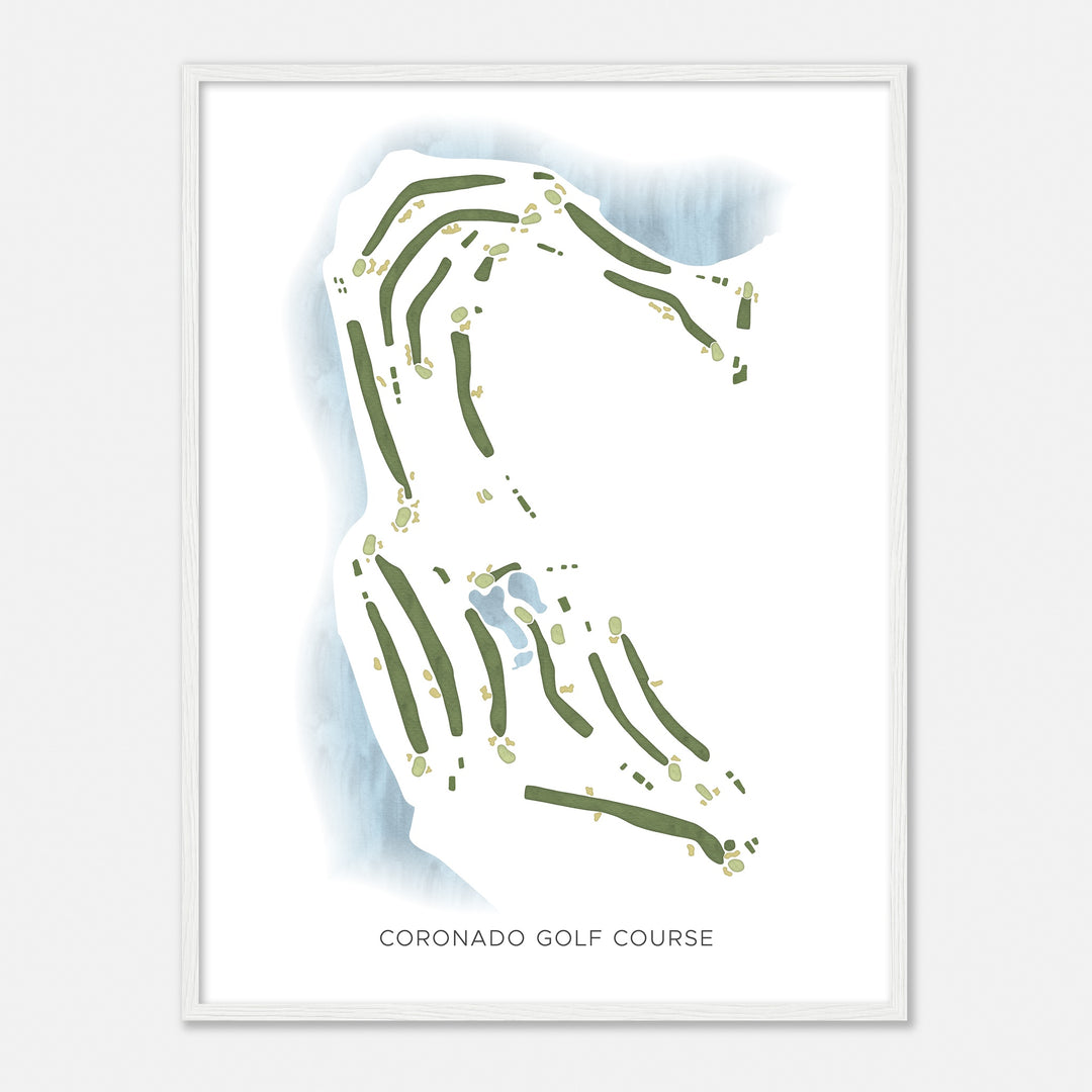 Print of Coronado Golf Course Modern Map