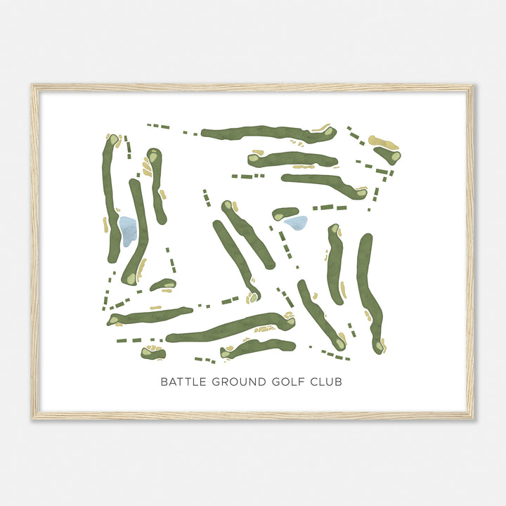 Print of Battle Ground Golf Club Modern Map