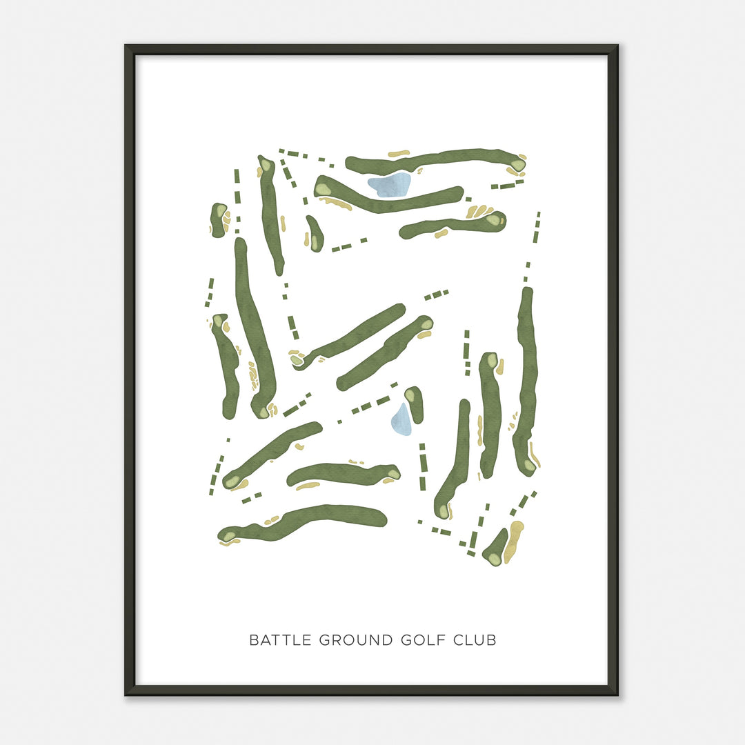 Print of Battle Ground Golf Club Modern Map