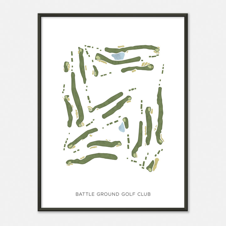 Print of Battle Ground Golf Club Modern Map