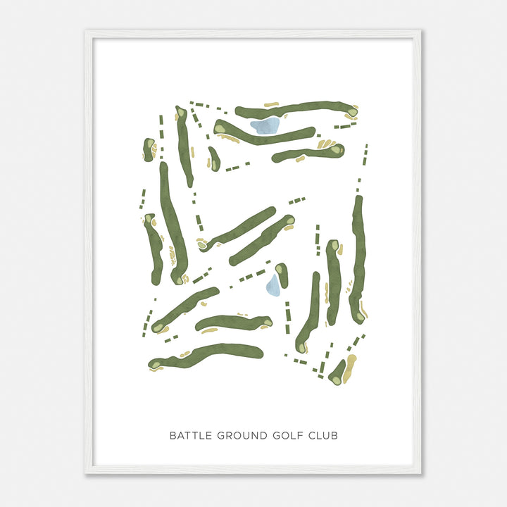 Print of Battle Ground Golf Club Modern Map