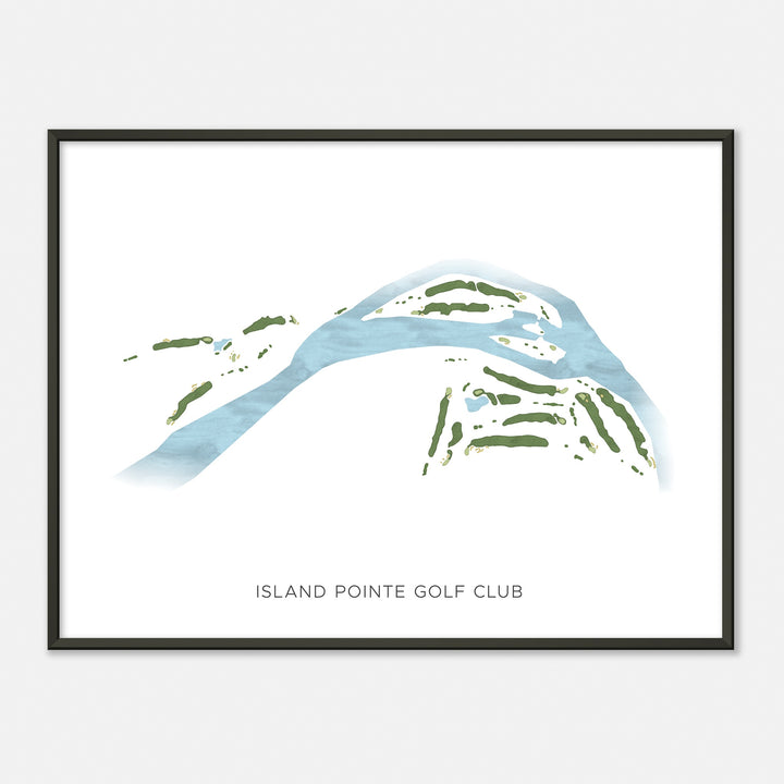 Print of Island Pointe Golf Club Modern Map
